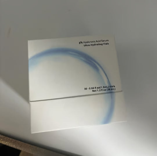 Ultra-Hydrating Serum -Vegan | 3% Hyaluronic Acid Glass Skin Single-Use Vials Skincare Comfort