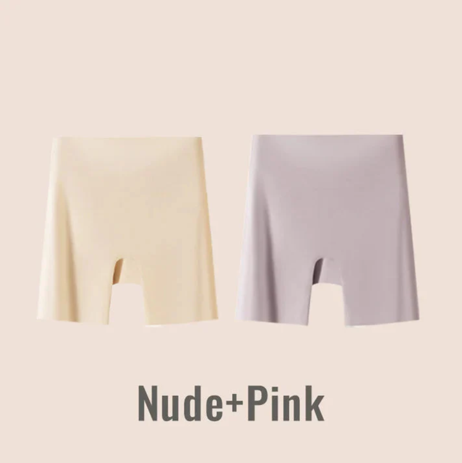 Women High-waist Ice Silk Underwear with Tummy-control Hip-lifting