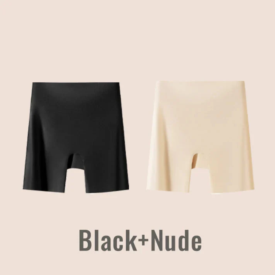 Women High-waist Ice Silk Underwear with Tummy-control Hip-lifting