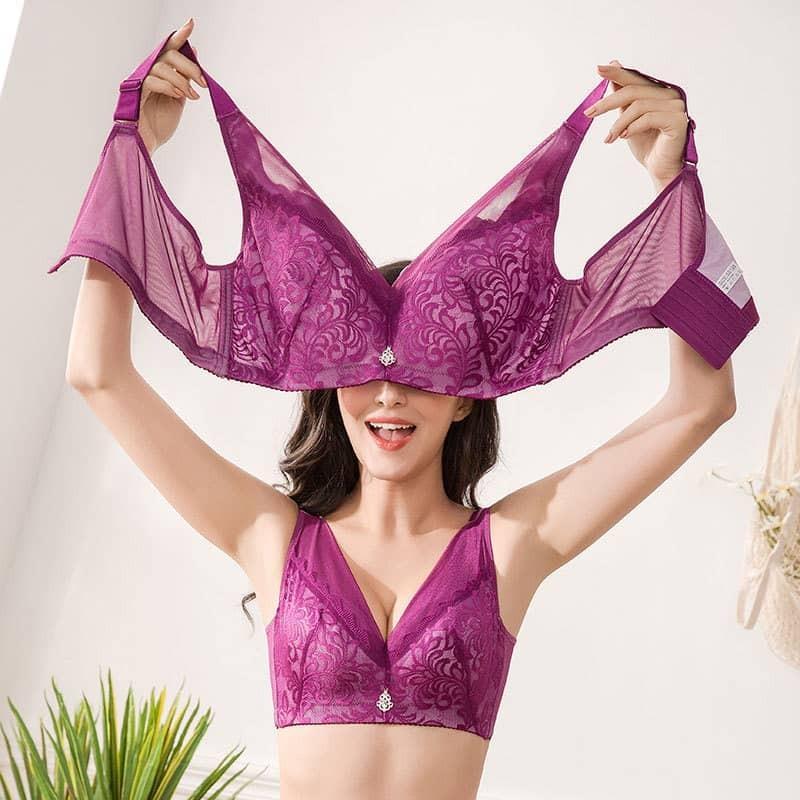 LACE BRA PLUS SIZE FULL CUP SHOULDER BAND ADJUSTABLE