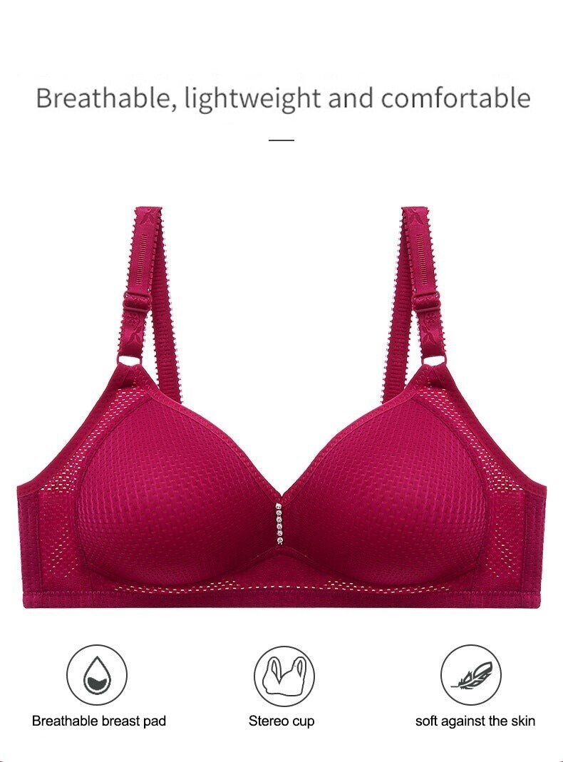 2022 Plus Size Bra Women Underwear Wire Free Comfort  Soft Breathable