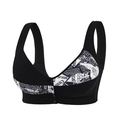 New Flexible Fit Front Snap Bra Black