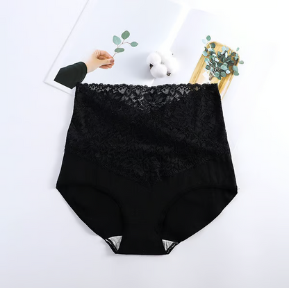 ⏰ Cotton Lace High Waist Body Shaper Moisture Absorbent Antibacterial Underwear🔥