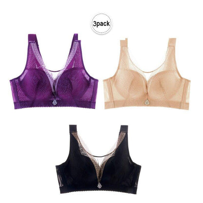 PLUS SIZE WIRELESS BREAST-RECEIVING ADJUSTABLE PUSH UP BRA