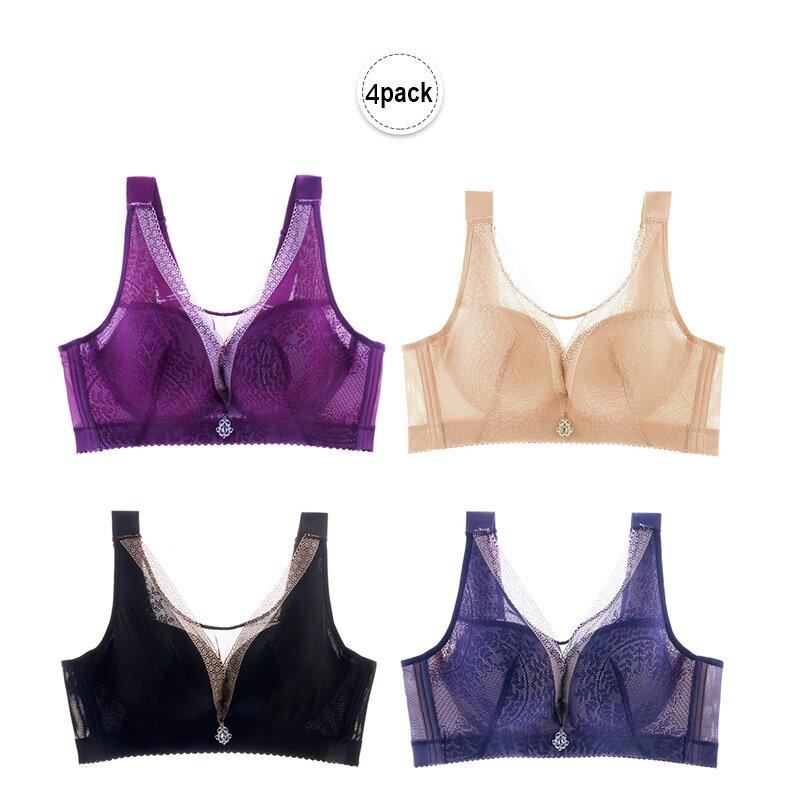 PLUS SIZE WIRELESS BREAST-RECEIVING ADJUSTABLE PUSH UP BRA