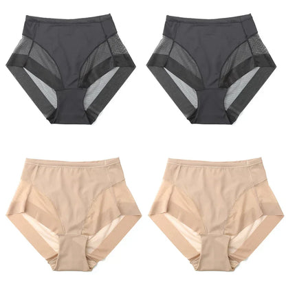 High Waist Ice Silk Seamless Shaping Briefs