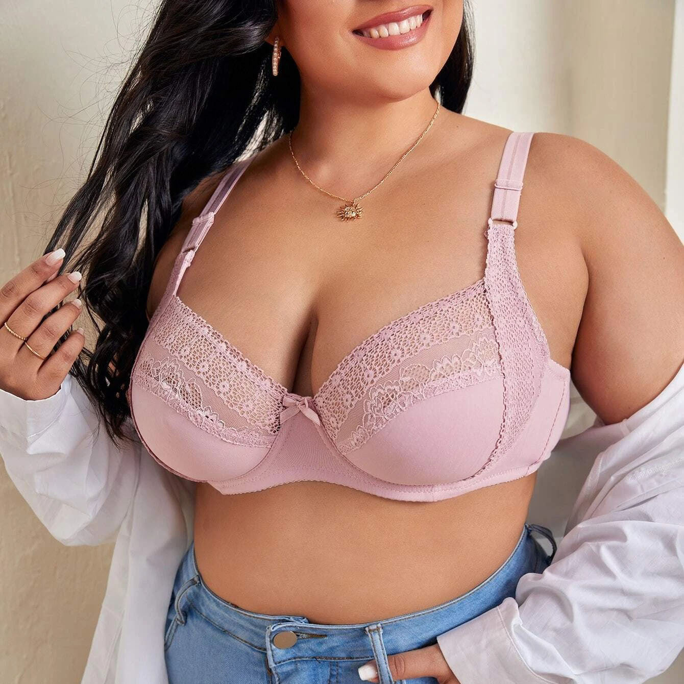 Womens Plus Size Lace Bra