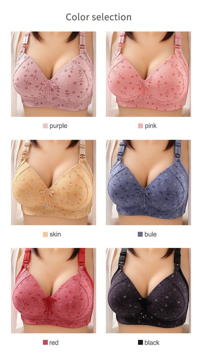 2022 Large size thin underwear anti-sagging bra