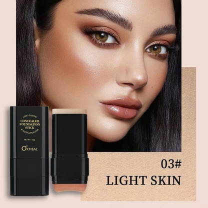 💥Dual-ended eraser foundation stick: long-lasting concealer and highlighter makeup tool for a perfect makeup look