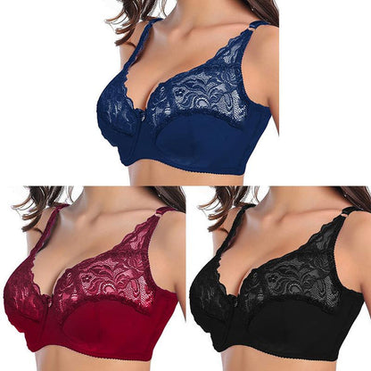 2022 Womens plus size sexy hollow lace bra