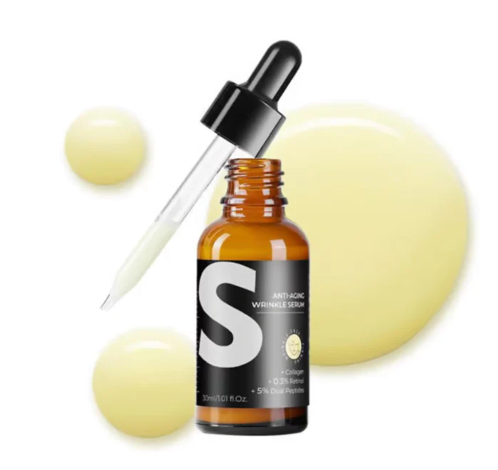 Retinol & Peptide Anti-Aging Wrinkle Serum, Brightening Serum for Fine Lines
