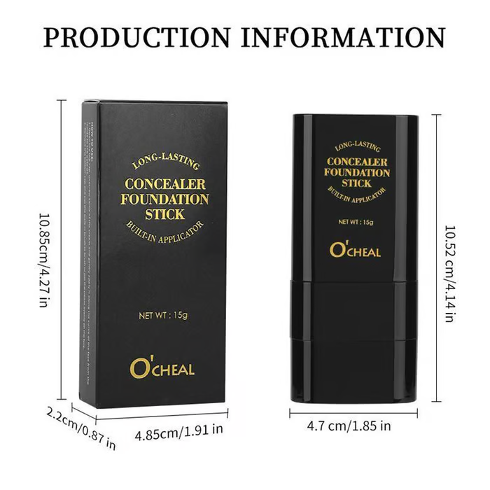 💥Dual-ended eraser foundation stick: long-lasting concealer and highlighter makeup tool for a perfect makeup look