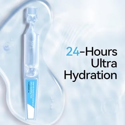 Ultra-Hydrating Serum -Vegan | 3% Hyaluronic Acid Glass Skin Single-Use Vials Skincare Comfort